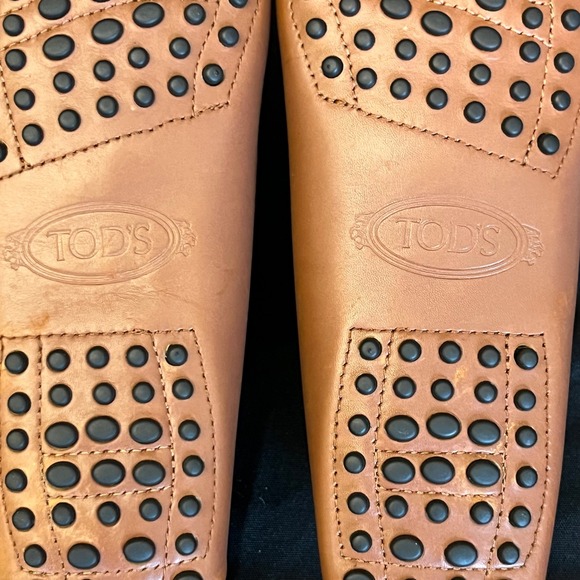 TODS Gommino Driving Loafers Women Brown Leather Made Italy Size 36 - Picture 13 of 14